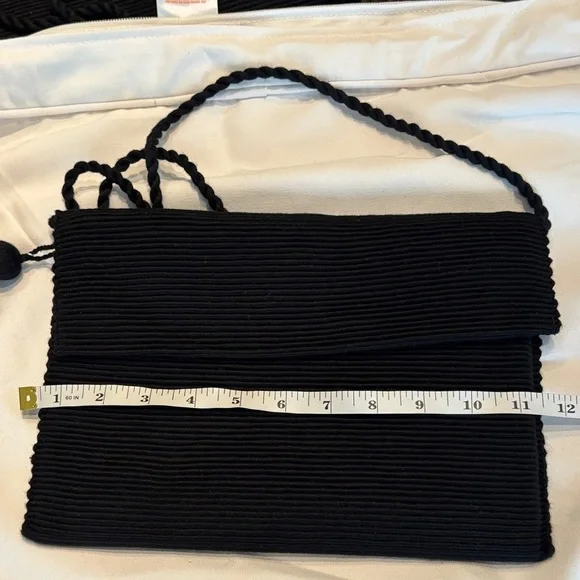 Elegant Black Crossbody Bag with Tassel by PALS - Picture 7 of 8